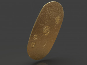 gold coin koban Modelo de Impressão 3D