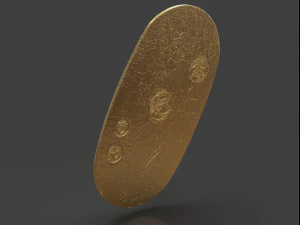 gold coin koban 3D Print Model