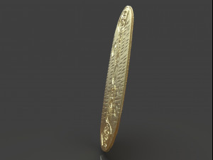 gold coin koban Modelo de Impressão 3D