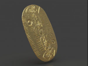 gold coin koban 3D Print Model