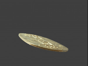 gold coin koban Modelo de Impressão 3D