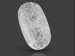 gold coin koban Modelo de Impressão 3D