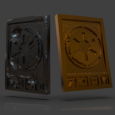 star wars imperial credits damaged and clean Modelo de Impressão 3D .c4d .max .obj .3ds .fbx .stl .blend 