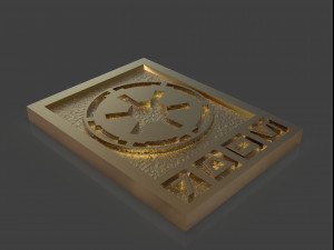 star wars imperial credits damaged and clean Modelo de Impressão 3D