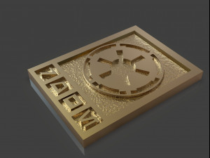 star wars imperial credits damaged and clean Modelo de Impressão 3D