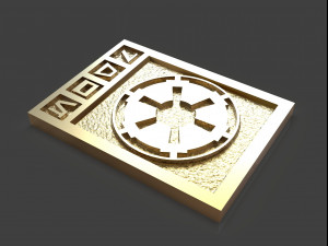 star wars imperial credits damaged and clean Modelo de Impressão 3D