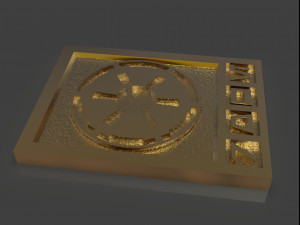 star wars imperial credits damaged and clean Modelo de Impressão 3D