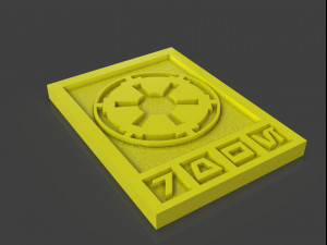star wars imperial credits damaged and clean Modelo de Impressão 3D