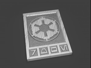star wars imperial credits damaged and clean Modelo de Impressão 3D