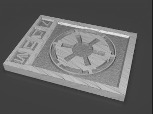 star wars imperial credits damaged and clean Modelo de Impressão 3D