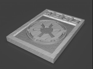 star wars imperial credits damaged and clean Modelo de Impressão 3D
