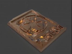 star wars imperial credits damaged and clean Modelo de Impressão 3D