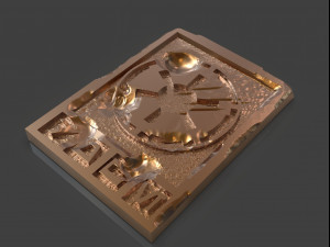 star wars imperial credits damaged and clean Modelo de Impressão 3D