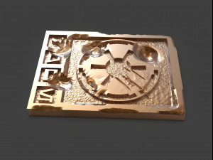star wars imperial credits damaged and clean Modelo de Impressão 3D