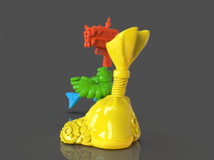 tmnt scratch the cat accesories 3D Baskı Modeli