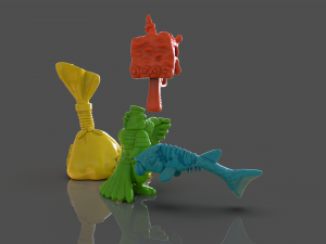 tmnt scratch the cat accesories 3D Baskı Modeli