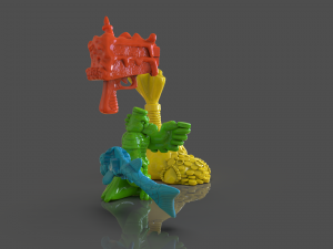 tmnt scratch the cat accesories 3D Baskı Modeli