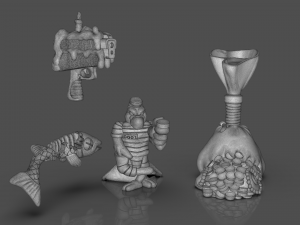 tmnt scratch the cat accesories 3D Baskı Modeli