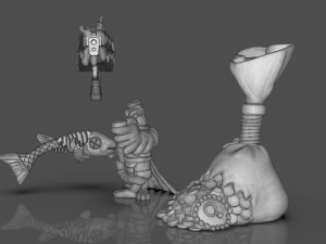 tmnt scratch the cat accesories 3D Baskı Modeli