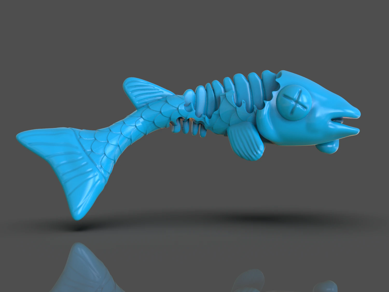 tmnt fish scratch 3D Print Model .c4d .max .obj .3ds .fbx .stl .blend