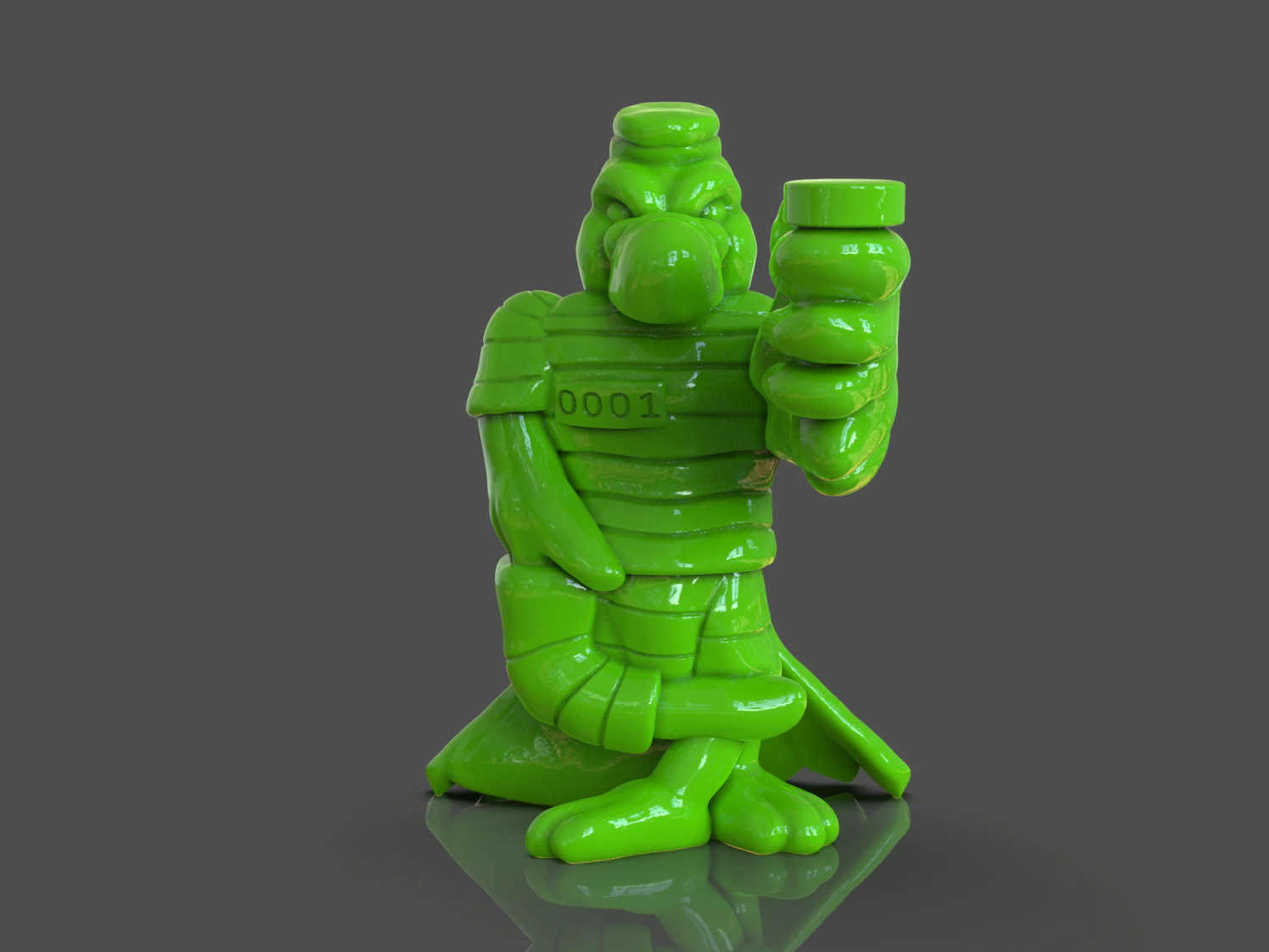 tmnt parrot 3D Print Model .c4d .max .obj .3ds .fbx .stl .blend 
