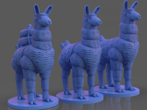 stylized llama 3 versions 3D Print Model