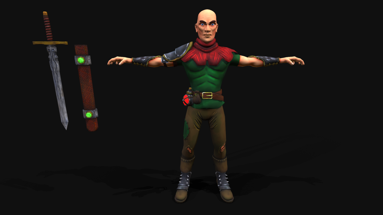 Medieval Stylized Bandit And Sword 3D Модель In Выдуманные 3DExport