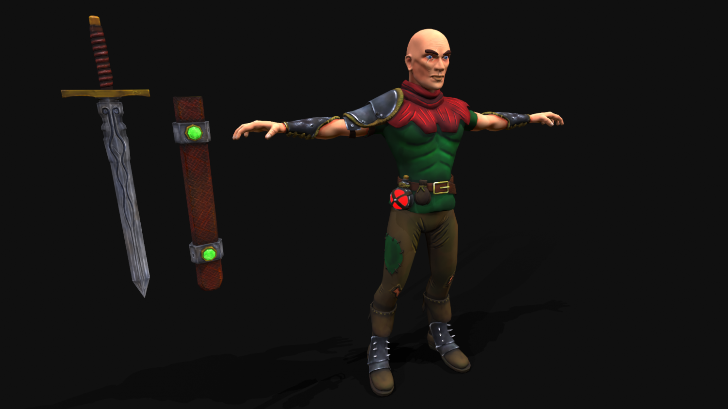 Medieval Stylized Bandit And Sword 3D Модель In Выдуманные 3DExport