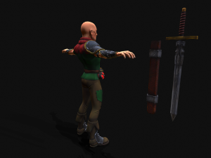 Medieval Stylized Bandit and Sword Modelo 3D