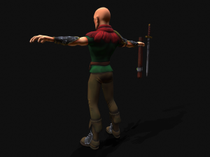 Medieval Stylized Bandit and Sword Modelo 3D