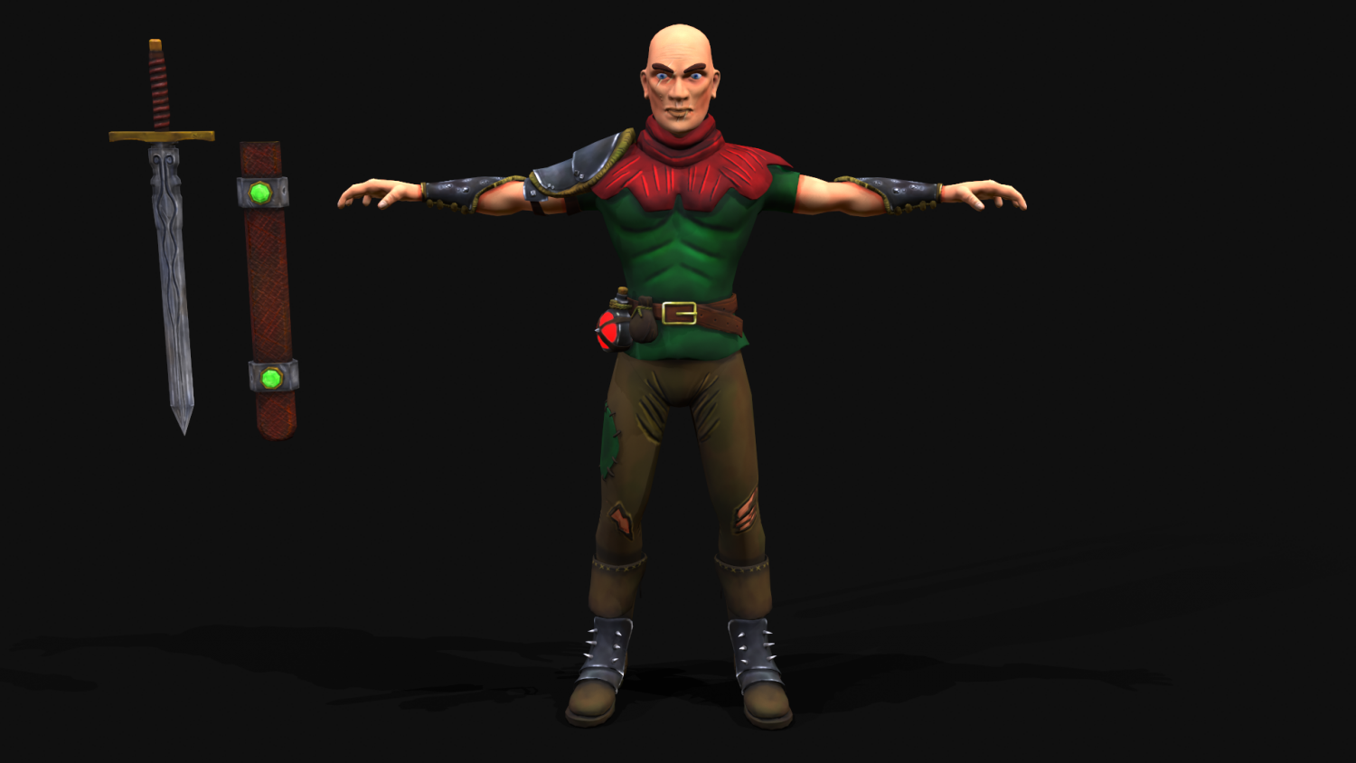 Medieval Stylized Bandit And Sword 3D Модель In Выдуманные 3DExport