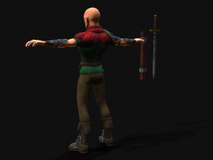 Medieval Stylized Bandit and Sword Modelo 3D