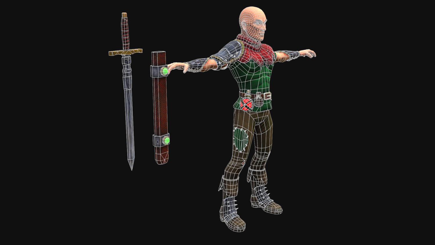 Medieval Stylized Bandit And Sword 3D Модель In Выдуманные 3DExport