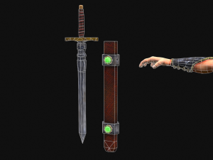 Medieval Stylized Bandit and Sword Modelo 3D