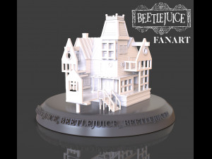Beetlejuice House Diorama Modèles 3D en vedette