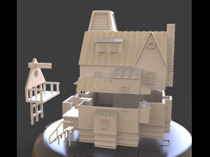 Beetlejuice House Diorama 3D Принт Модель