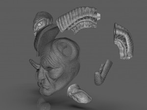 Pans Labyrinth Mask 3Dプリントモデル