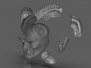 パンズラビリンスマスク 3Dプリントモデル