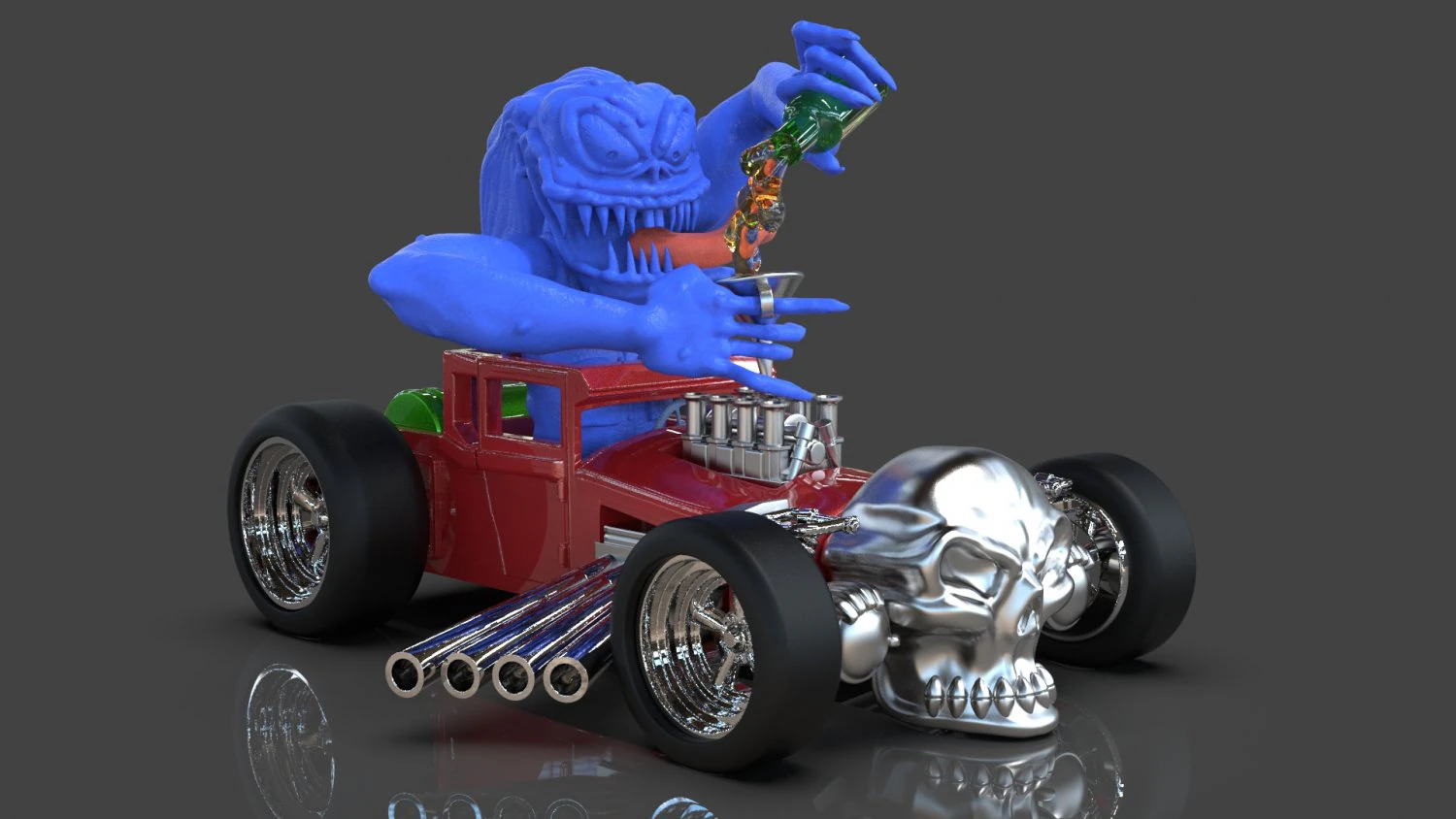 Troy the Demon 3D Print Model .c4d .max .obj .3ds .fbx .stl .blend 