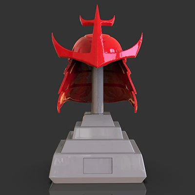 Самурайский шлем 3D Принт Модель .c4d .max .obj .3ds .fbx .stl .blend 