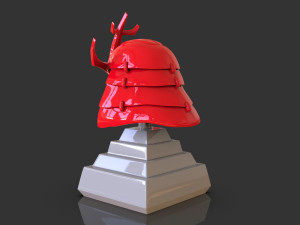 Samurai Helmet Model Cetak 3D