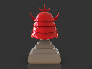 Samurai Helmet Model Cetak 3D