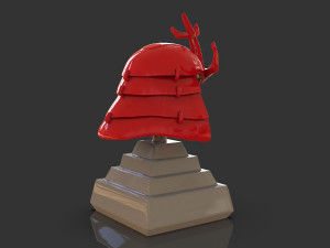 Samurai Helmet Model Cetak 3D
