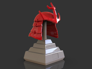 Samurai Helmet Model Cetak 3D