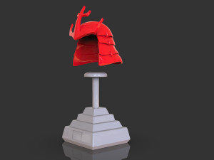 Samurai Helmet Model Cetak 3D