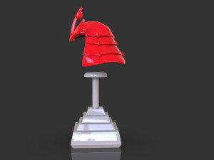 Samurai Helmet Model Cetak 3D