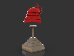 Samurai Helmet Model Cetak 3D