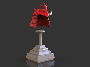 Samurai Helmet Model Cetak 3D