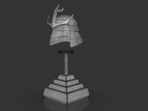 Samurai Helmet Model Cetak 3D