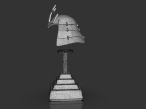 Samurai Helmet Model Cetak 3D